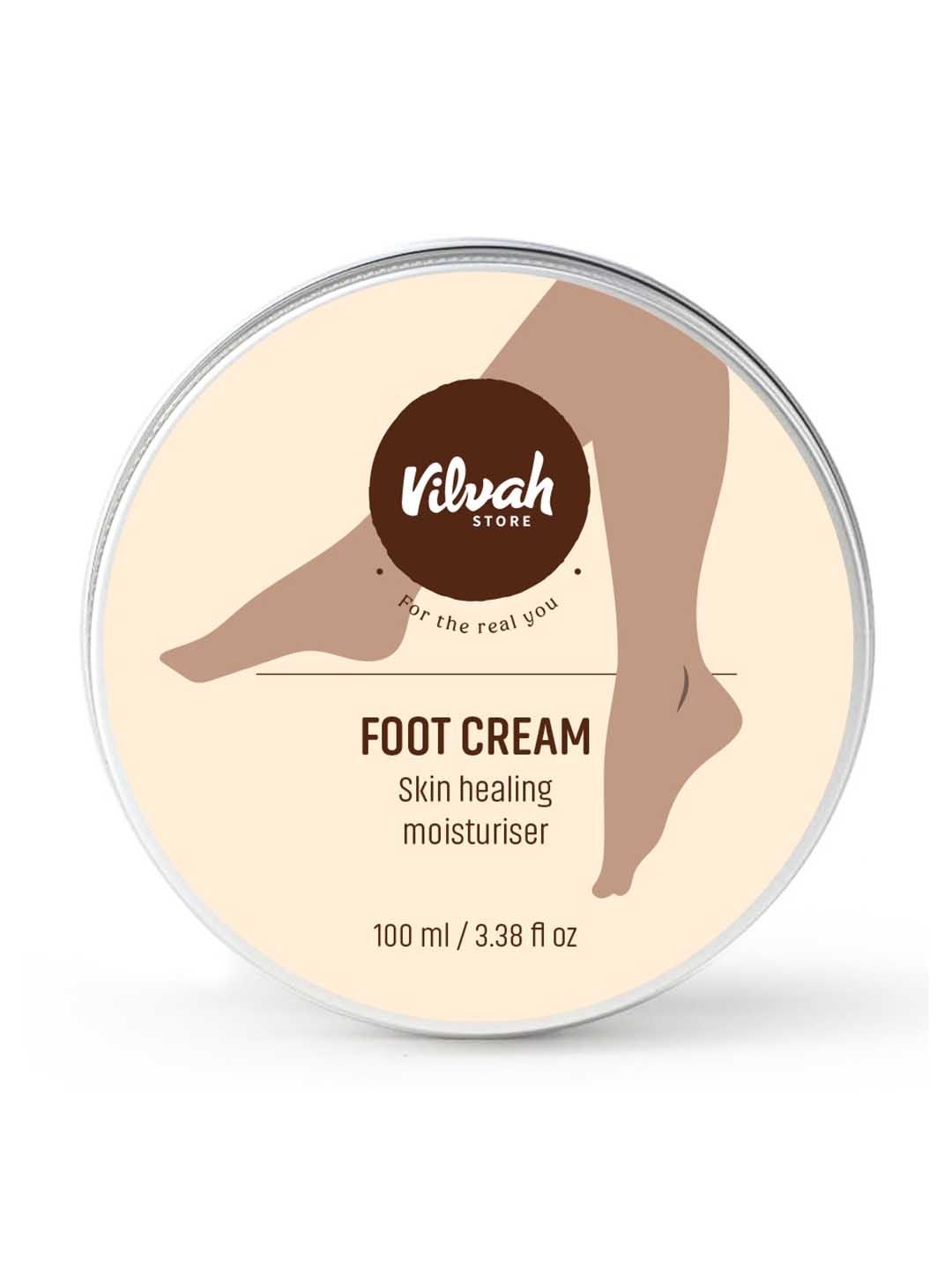 Vilvah Store Moisturizing Foot Cream with Avocado & Shea Butter For Dry Cracked Feet 100ml-image-27