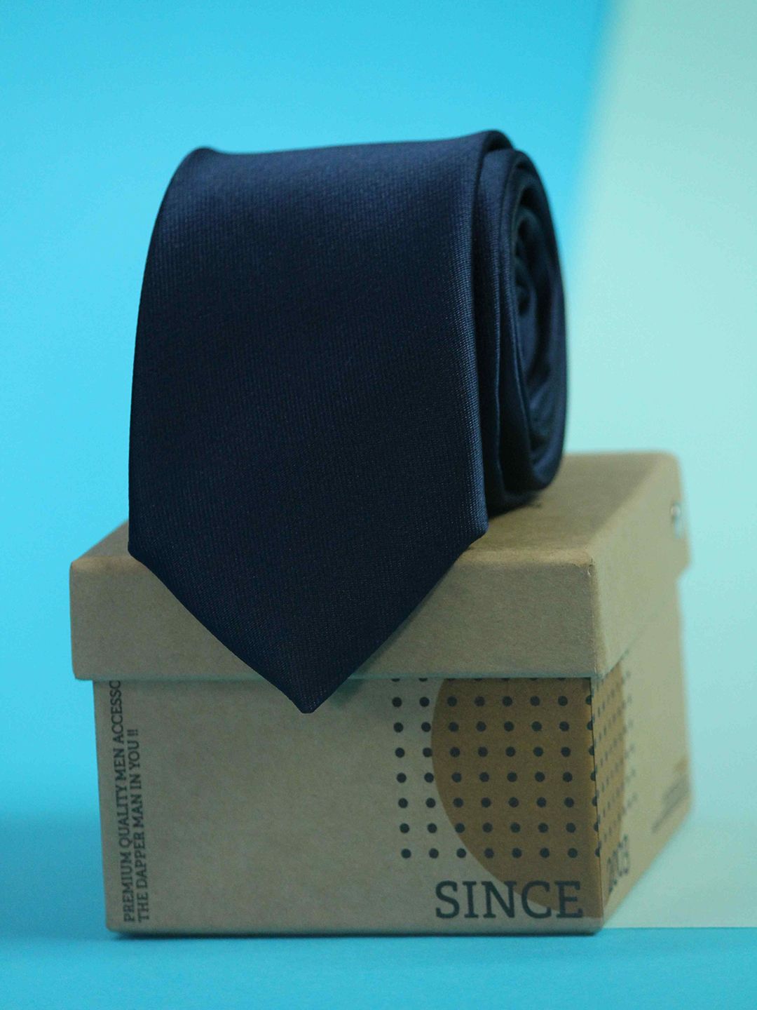 Tossido Men Blue Solid Skinny Tie-picture-30