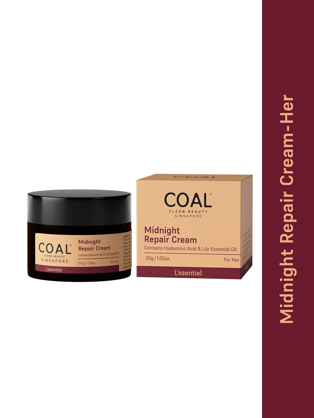 COAL CLEAN BEAUTY Singapore Midnight Repair Cream with Hyaluronic Acid - 30g-image-41