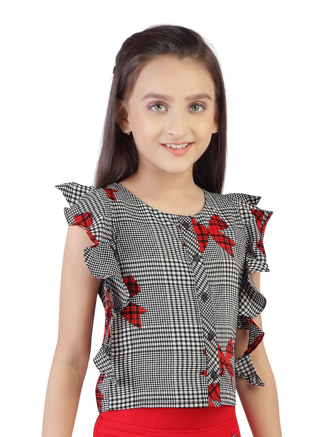Tiny Girl Girls Red & Black Checked Top-picture-17