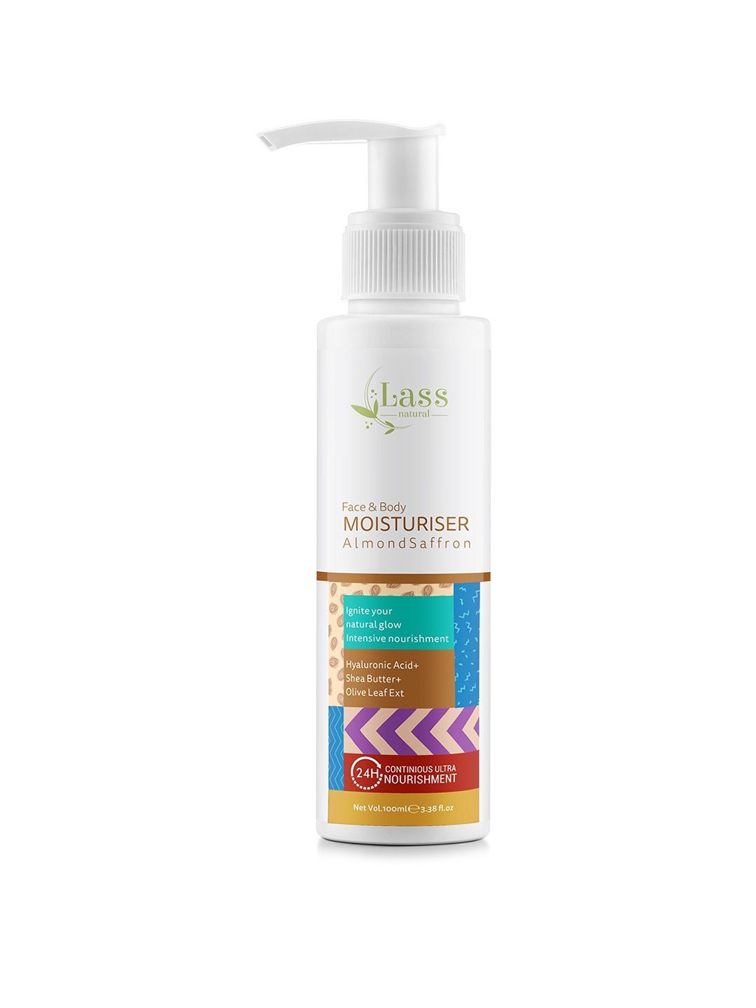 Lass Naturals Almond & Saffron Face & Body Moisturising Lotion-100ml-image-31