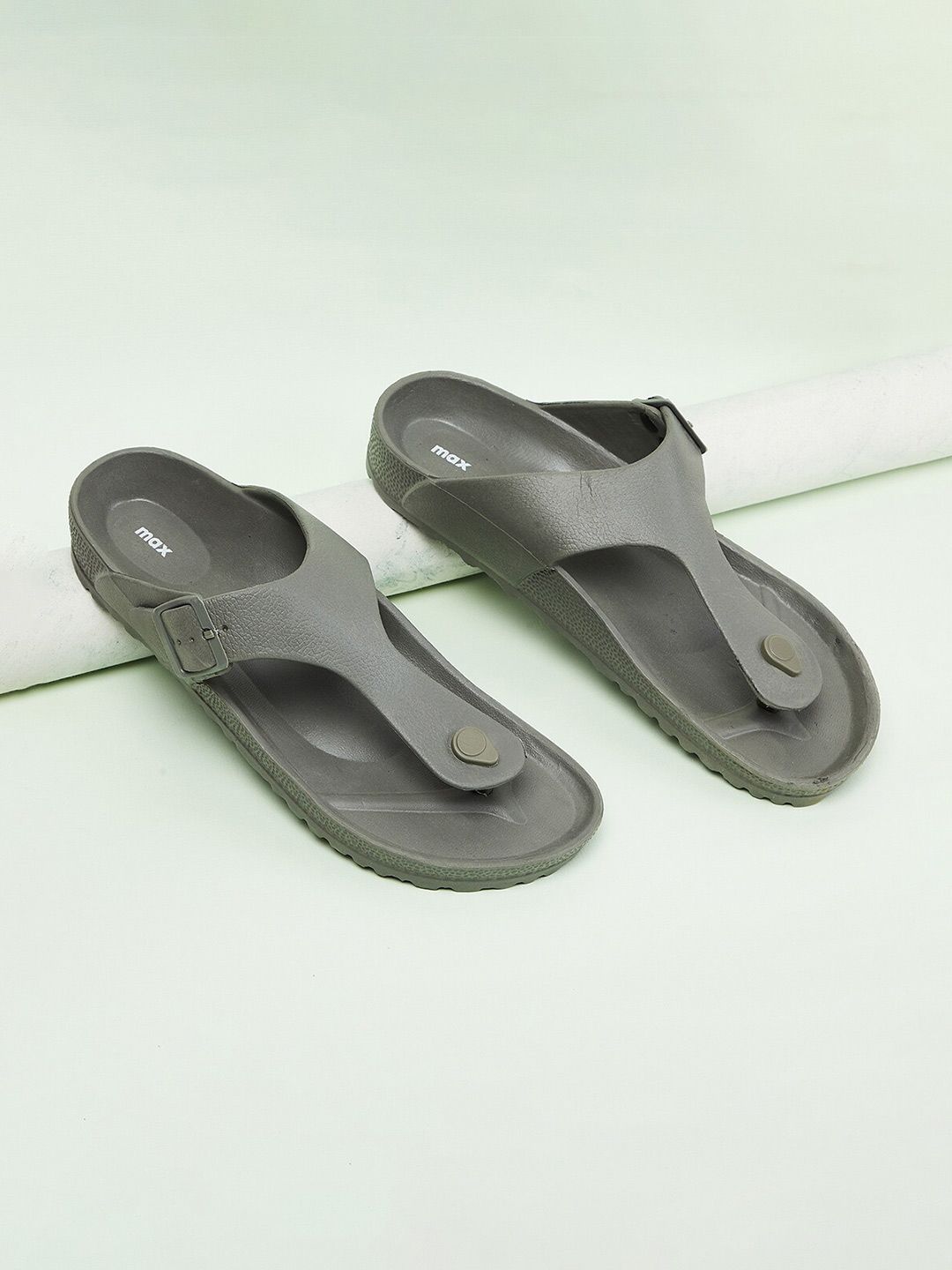 max Men Grey  Flip Flops-picture-37
