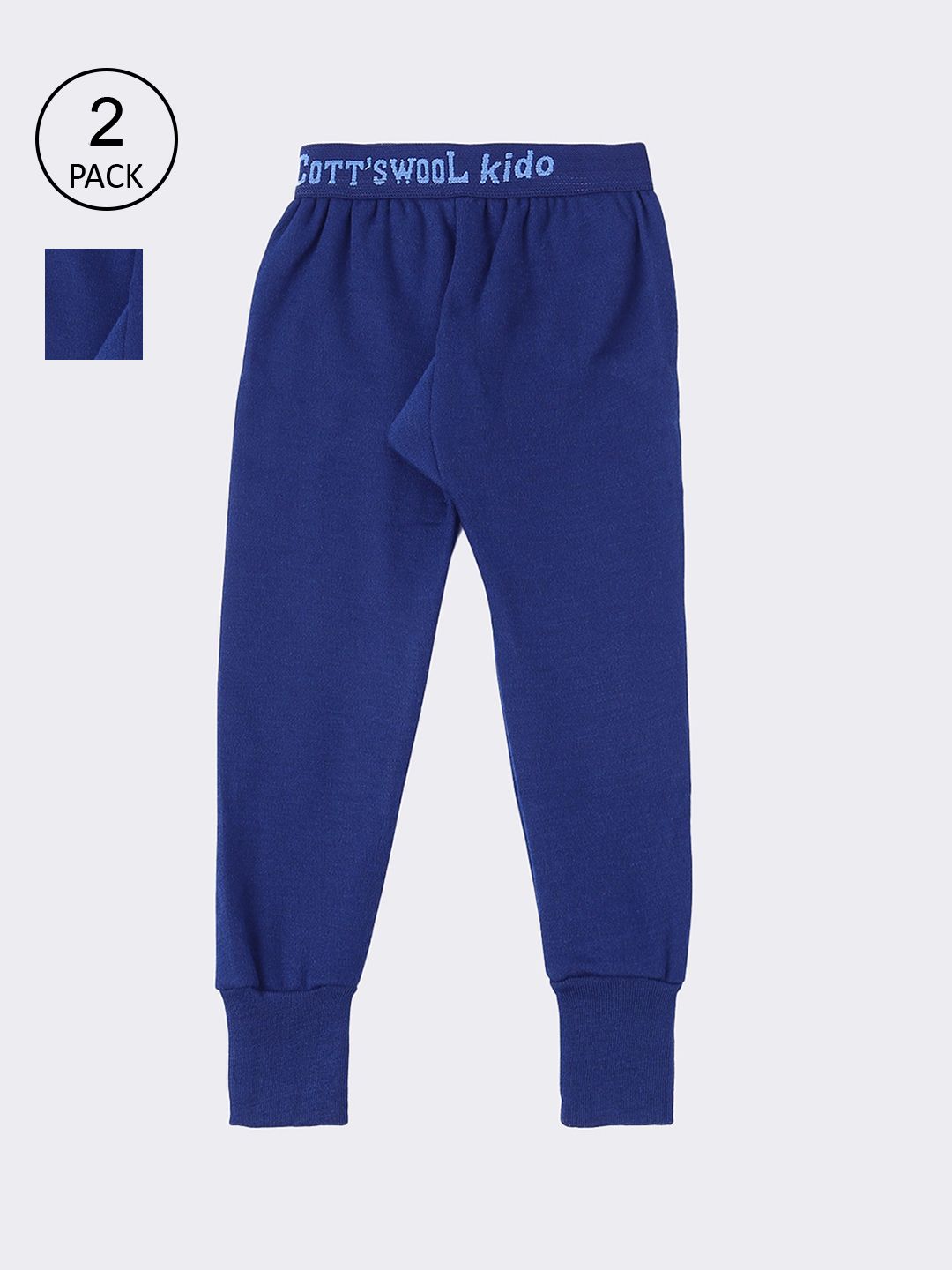 Lux Cottswool Boys Pack Of 2 Solid Cotton Thermal Bottoms-picture-11