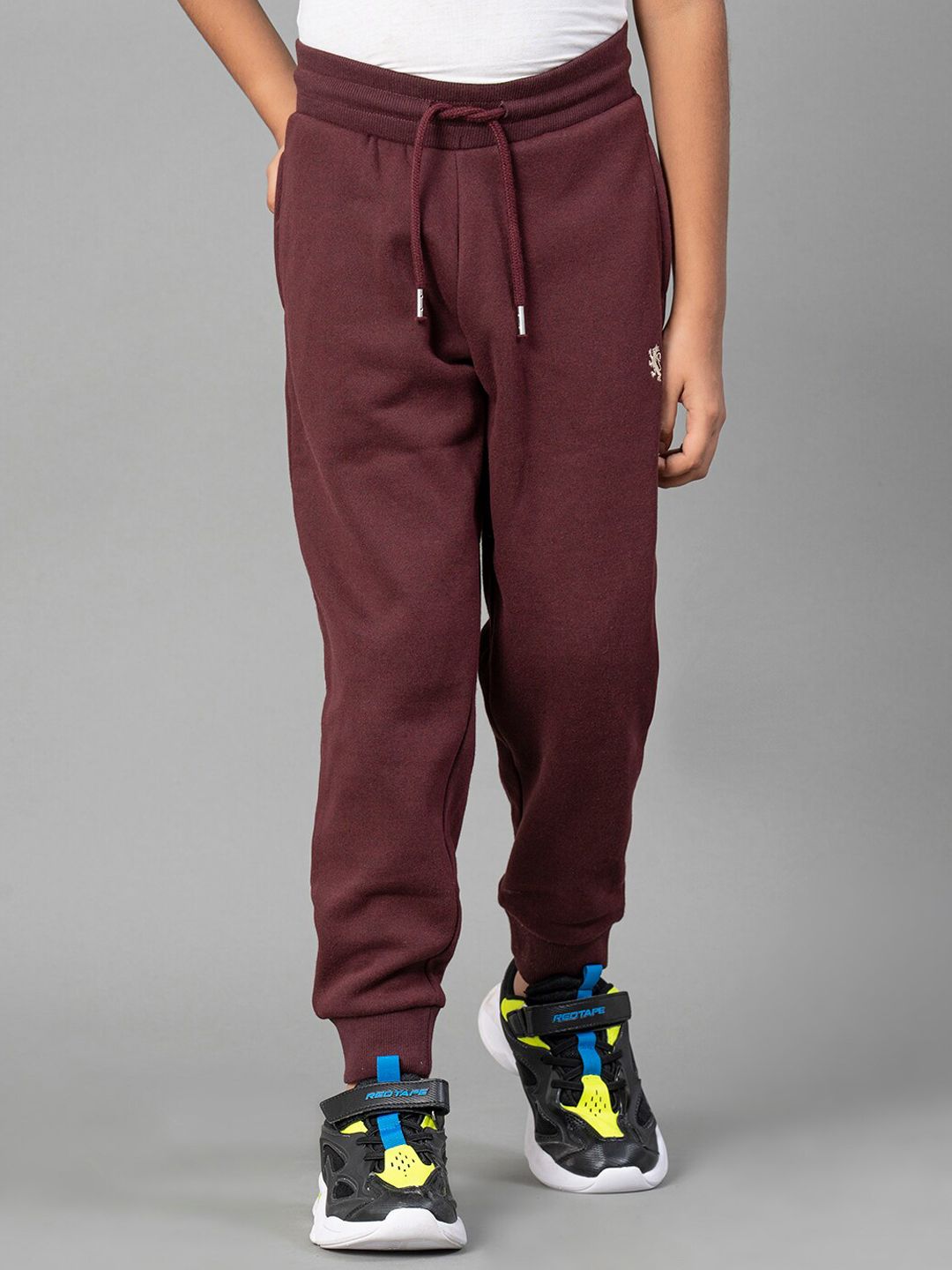 Red Tape Boys Maroon Solid Track Pants-picture-29