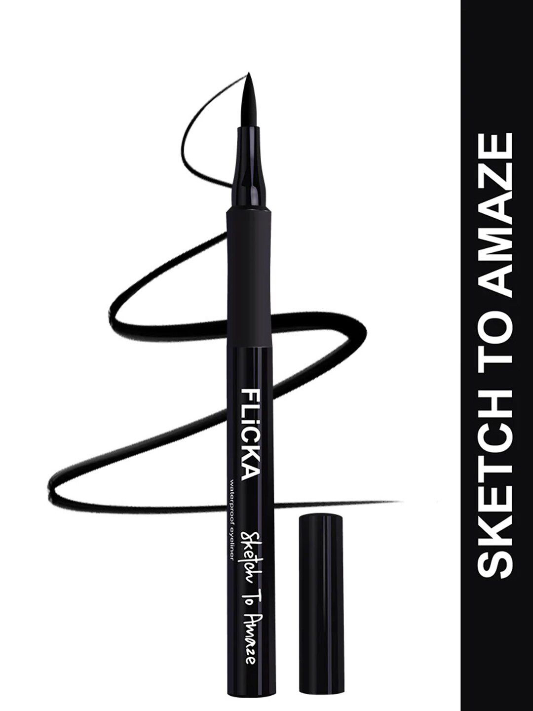 FLiCKA Sketch To Amaze Waterproof & Long Lasting Smudge Proof Pen Eyeliner 1.5g- Black-picture-10