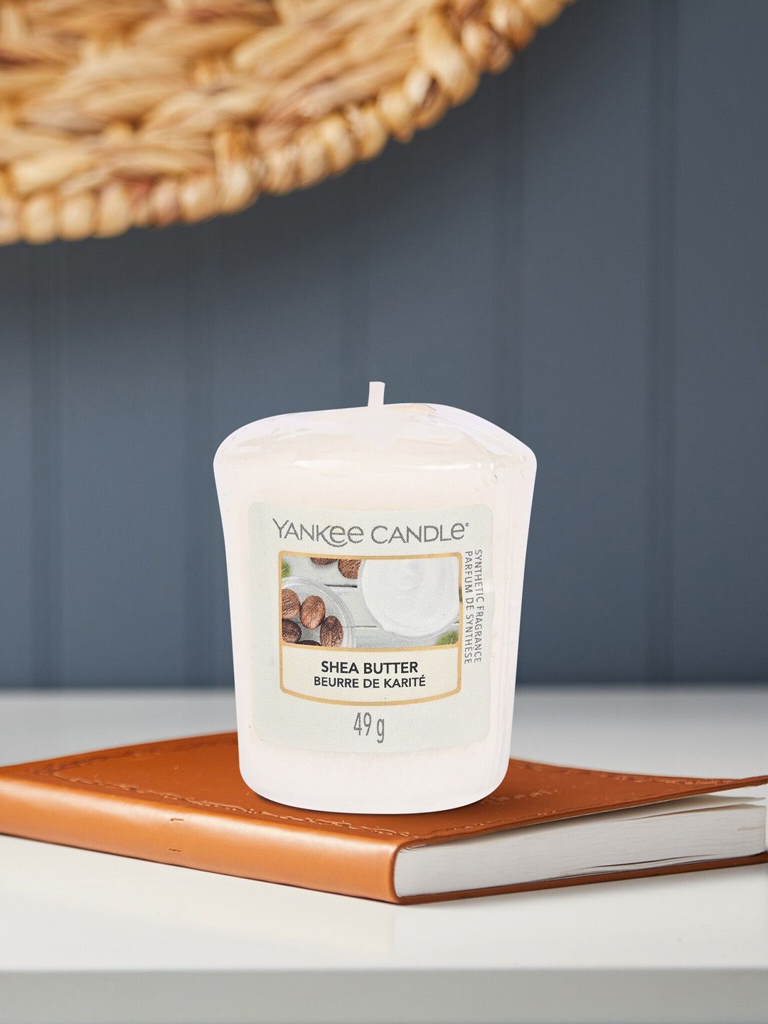 YANKEE CANDLE White Shea Butter Scented Votive Candle-picture-48