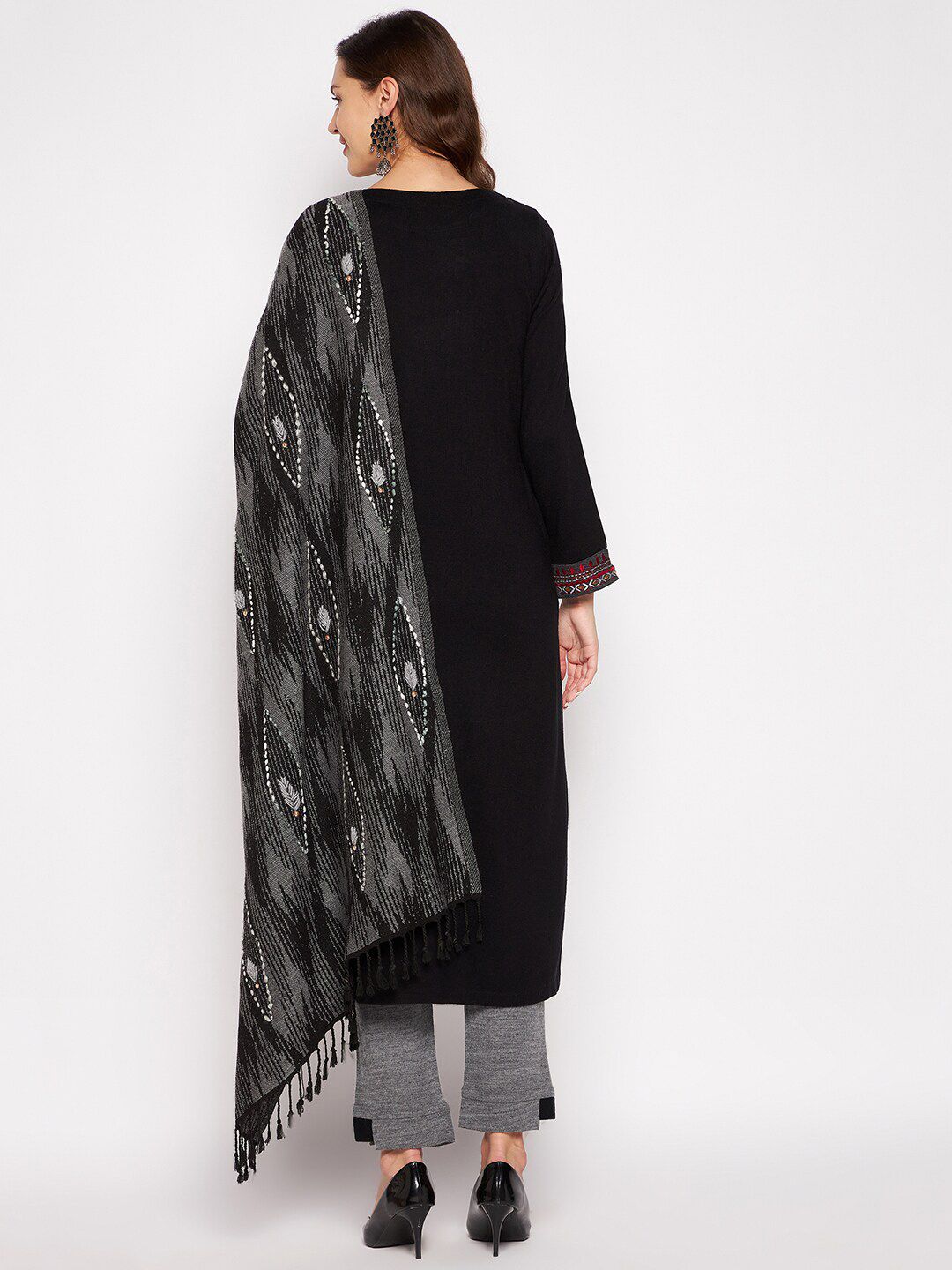 Grey Winter Ethnic kurta