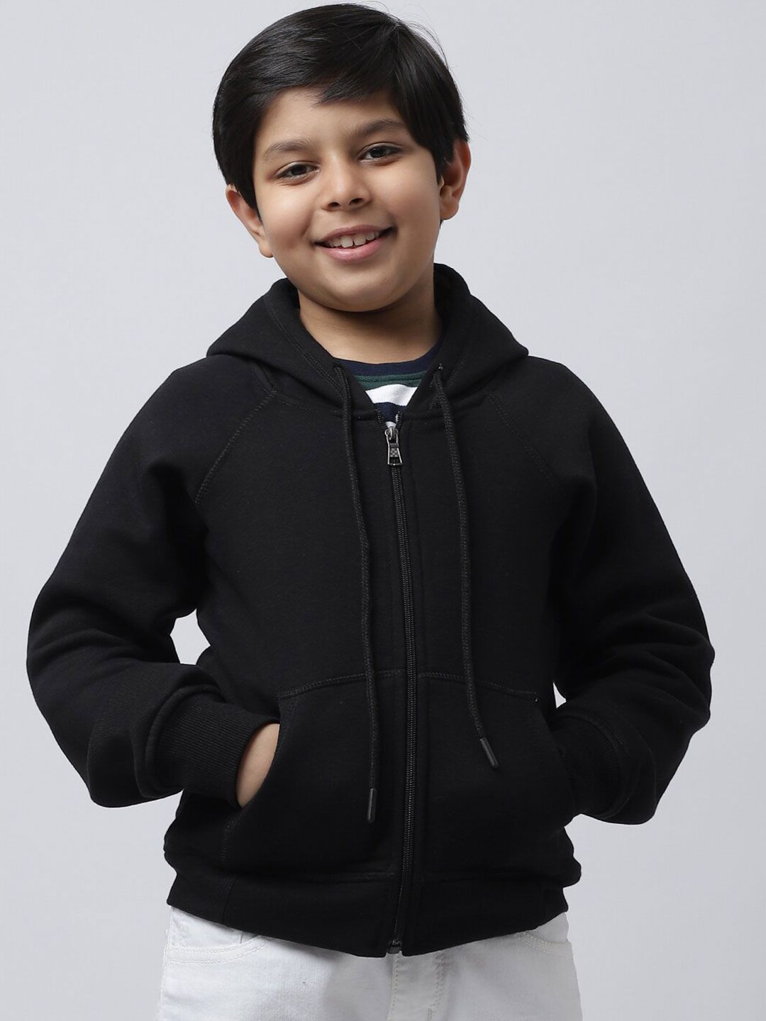 Rute Boys Black Fleece Hooded Sweatshirt-picture-11