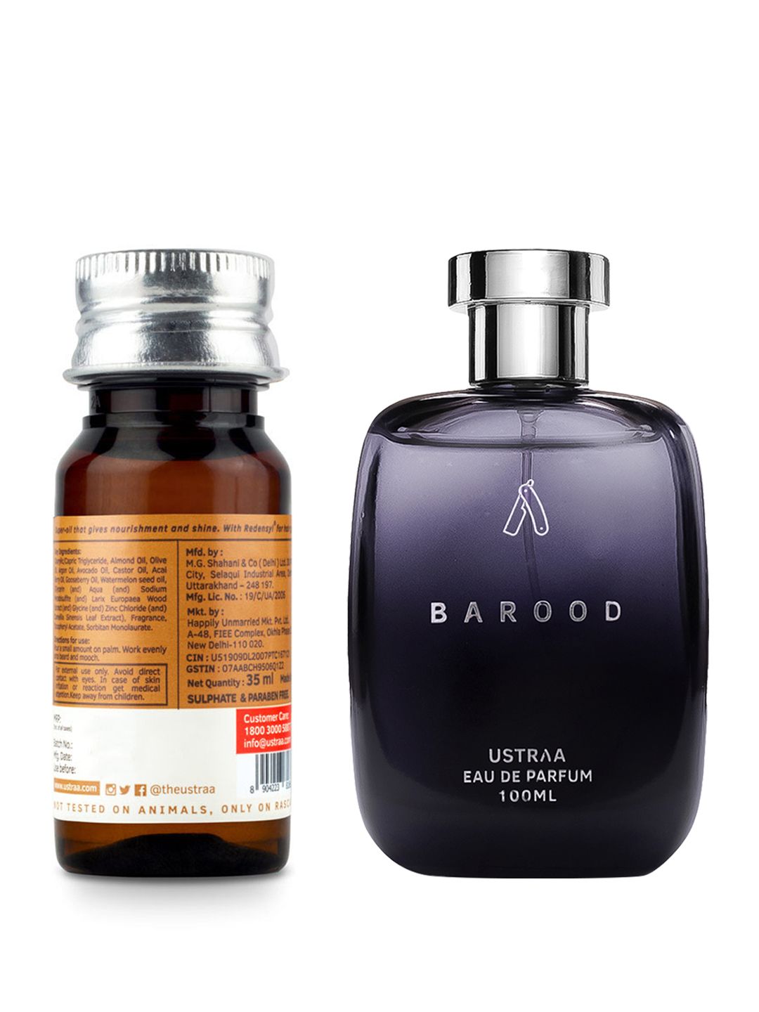 Ustraa Men Set of Barood Eau De Parfum 100 ml + Beard Growth Oil 35 ml-picture-18