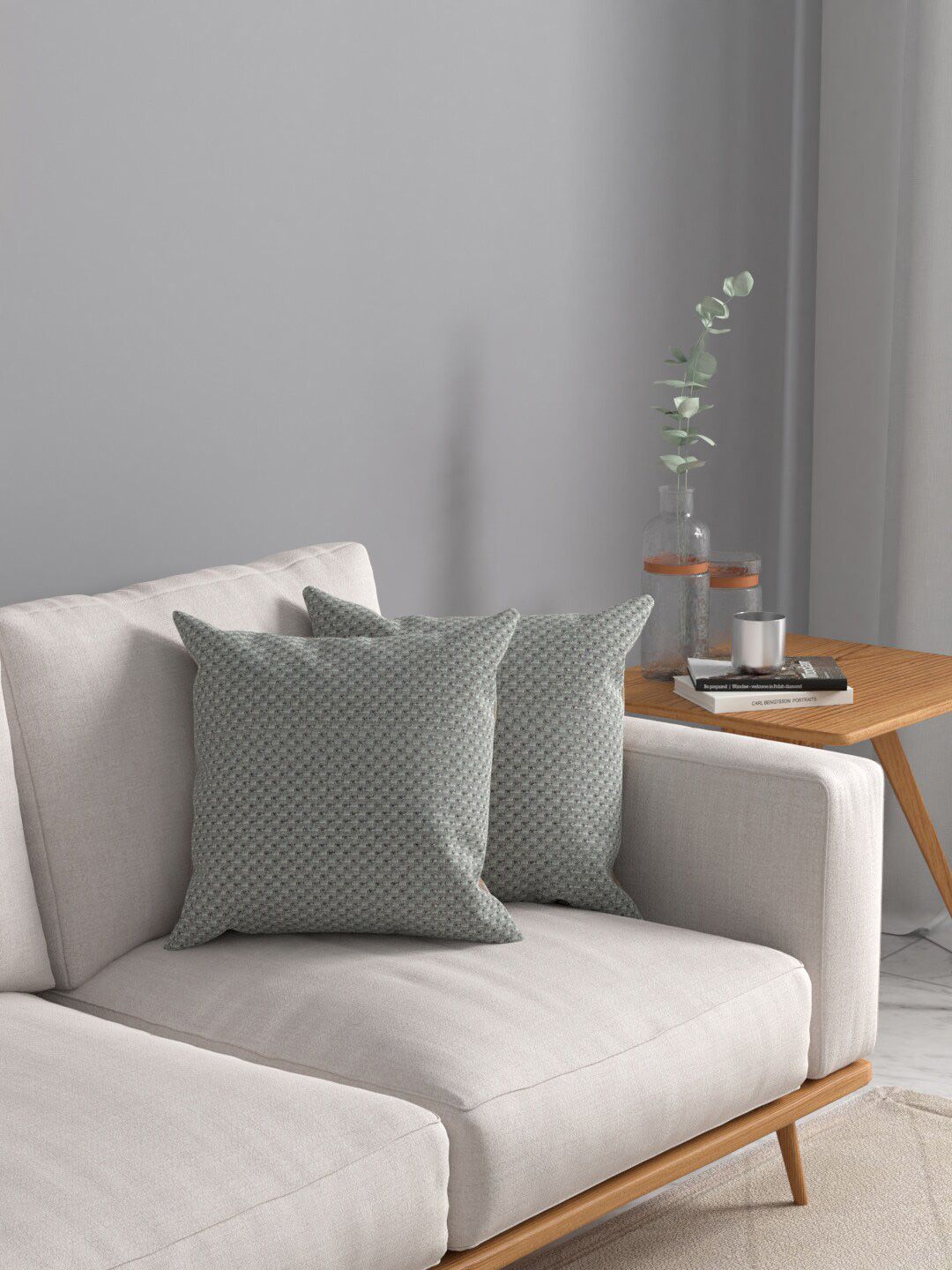 ROSARA HOME Blue Set of 2 Square Cushion Covers-picture-32