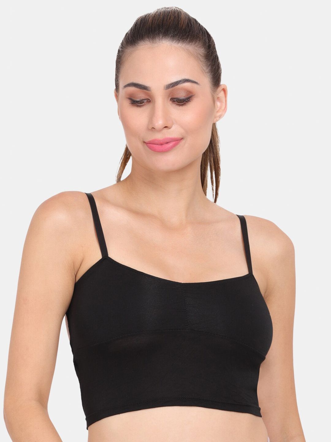 Amour Secret Black Lightly Padded Camisole Bra