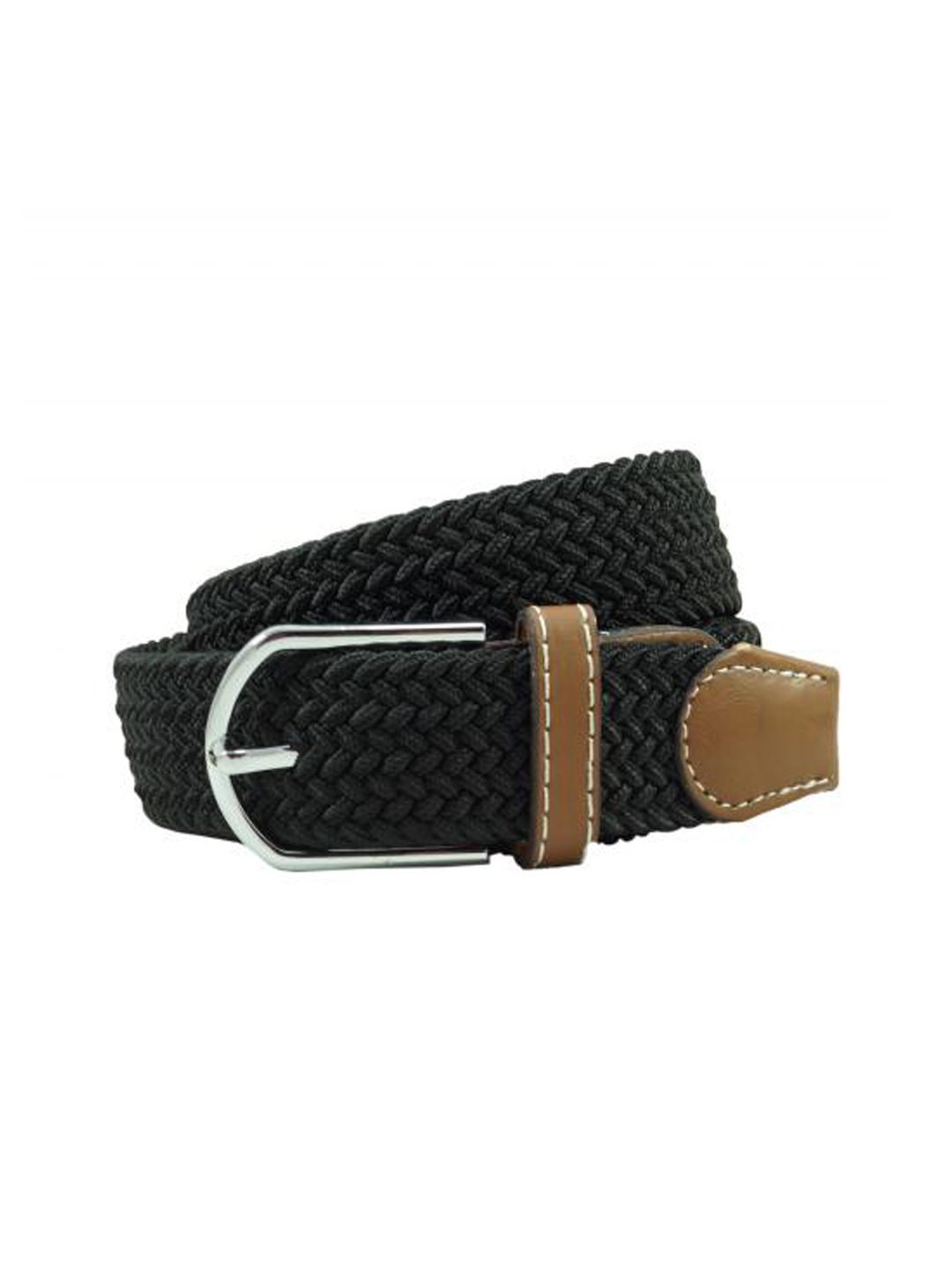 The Tie Hub Men Black Braided Belt-picture-43