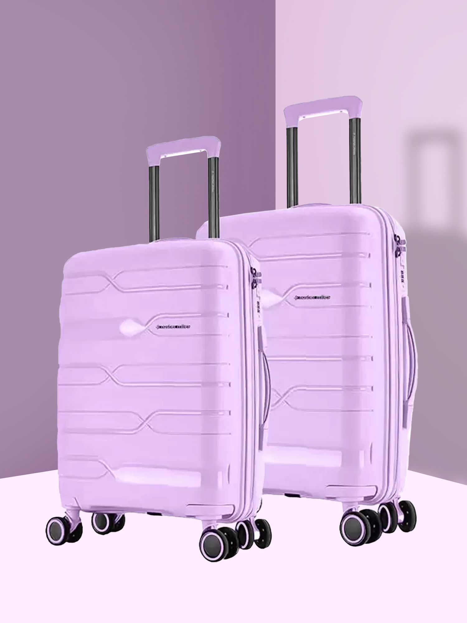 Nasher Miles Set Of 2 Purple Solid Hard-Sided Trolley Bag-picture-45