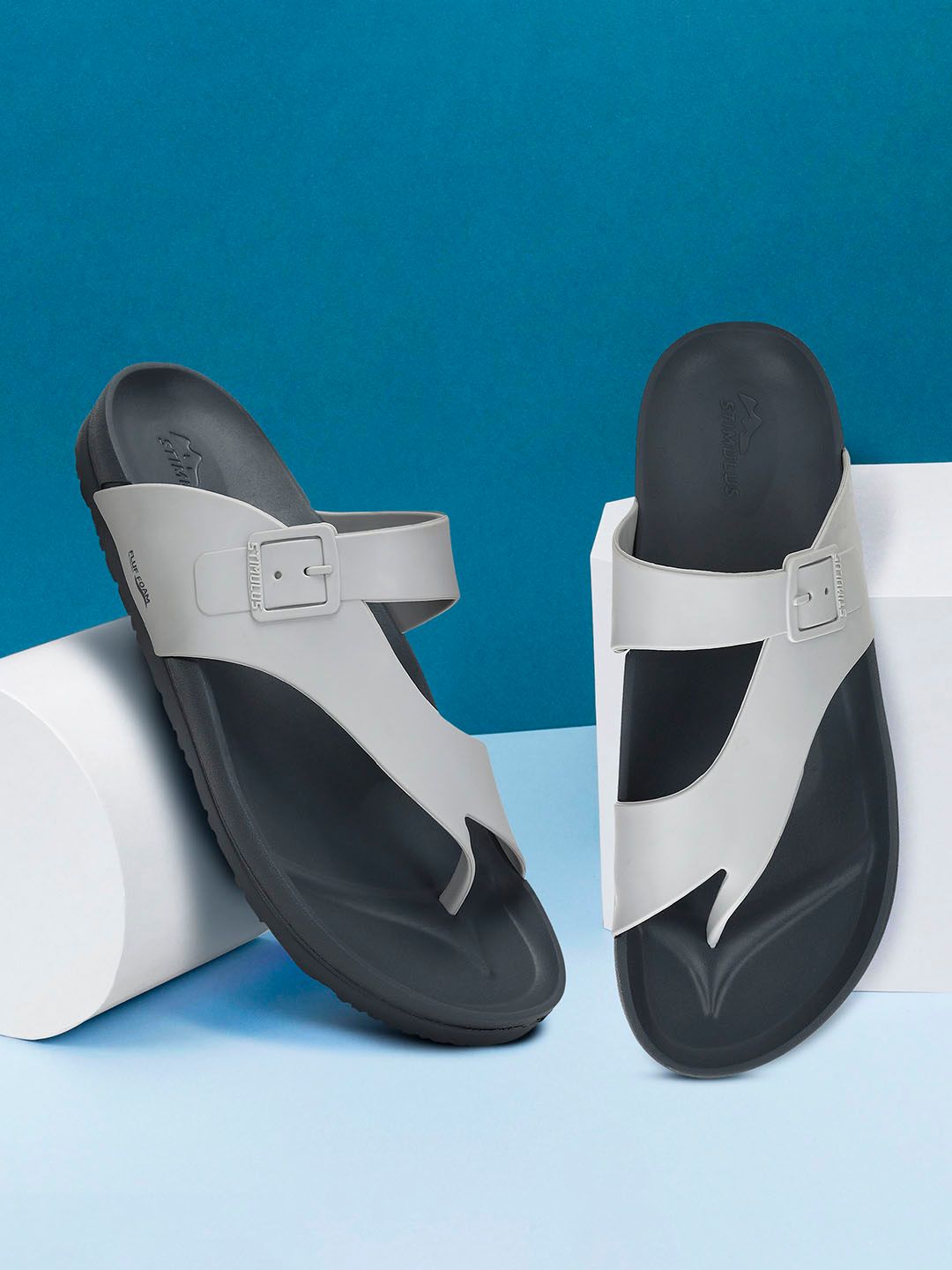 Paragon Men Grey Solid Comfort Sandals-picture-29