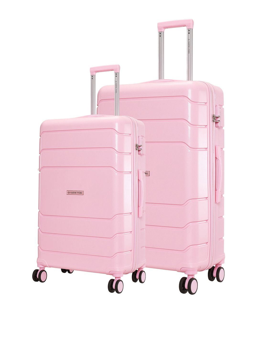Nasher Miles Set of 2 Textured Hard-Sided Trolley Bags-image-9