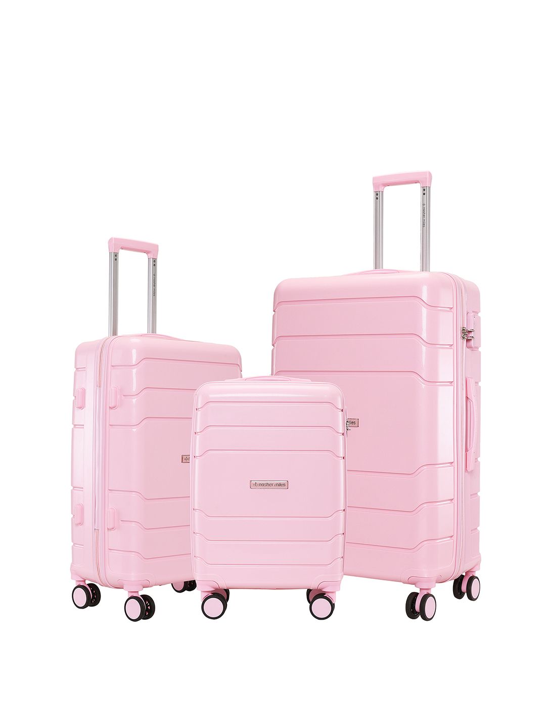 Nasher Miles Set Of 3  Small Medium & Large Hard-Sided Trolley Suitcase-207.0L-image-13
