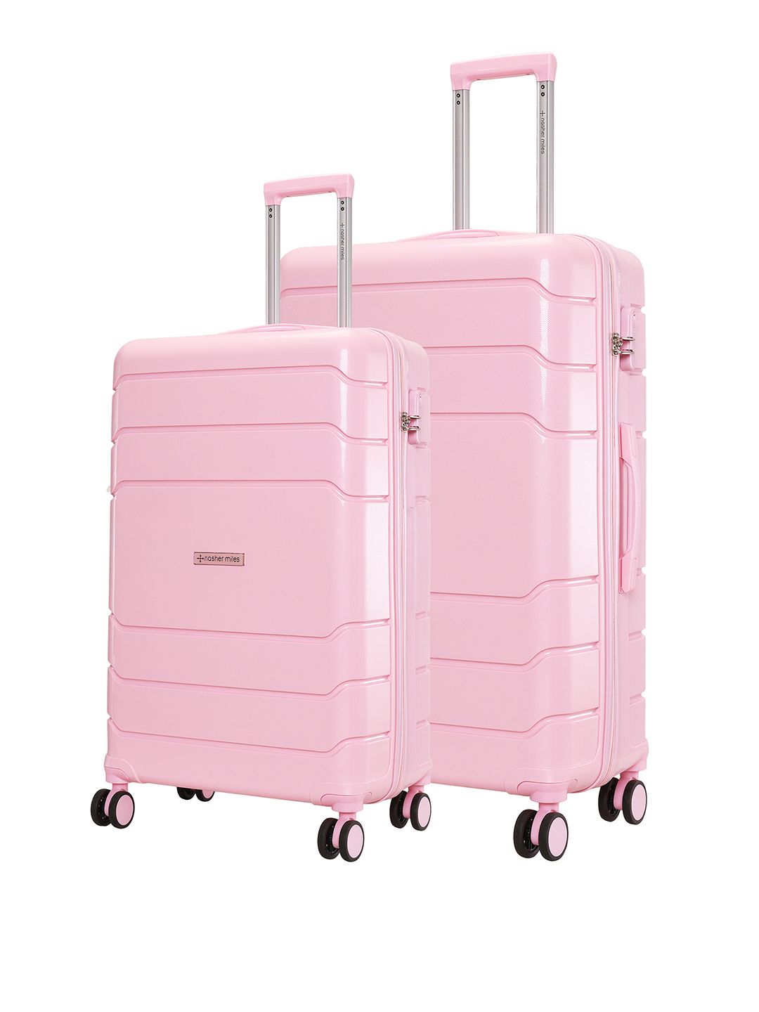 Nasher Miles Lisbon Set Of 2 Solid Hard-Sided Cabin & Medium Trolley Suitcase - 109.0 L-picture-32
