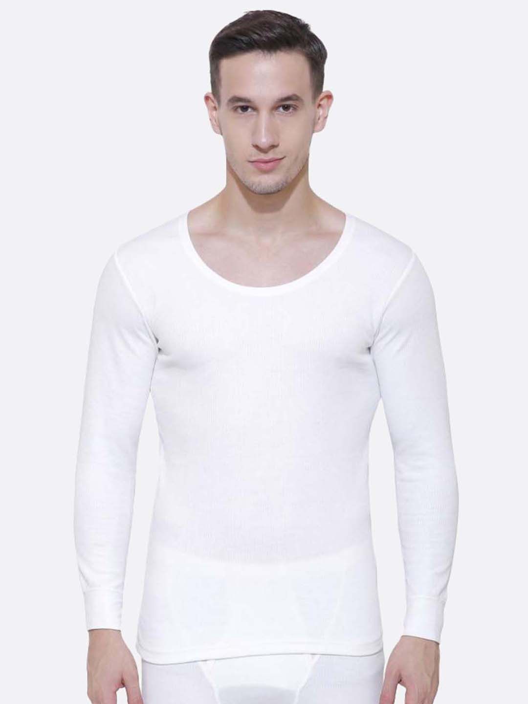 DYCA Men Off White Solid Cotton Thermal Tops-picture-12
