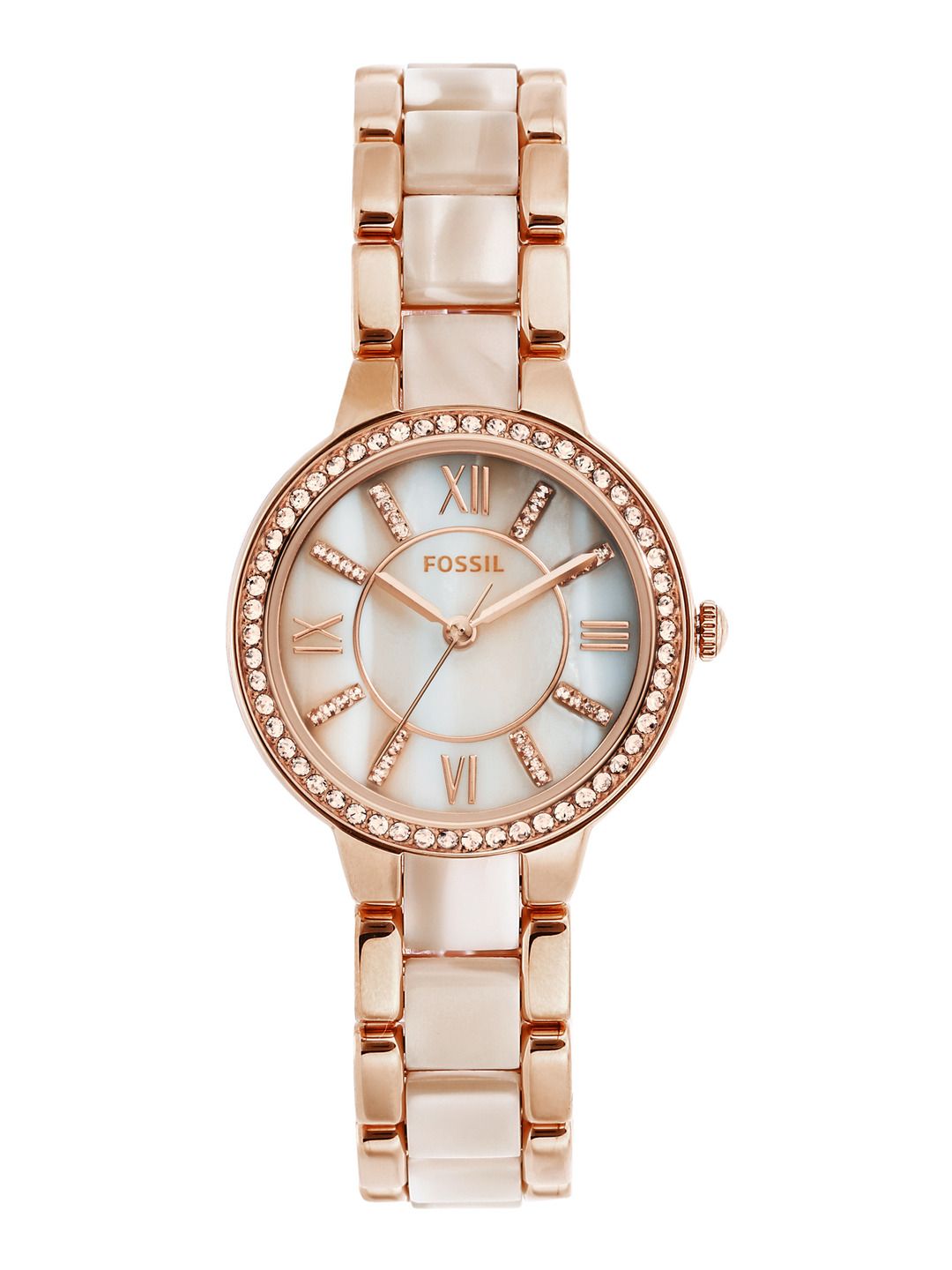 Fossil Women Cream-Coloured Mother of Pearl Dial & Multicoloured Bracelet Style Straps Analogue Watch-picture-25