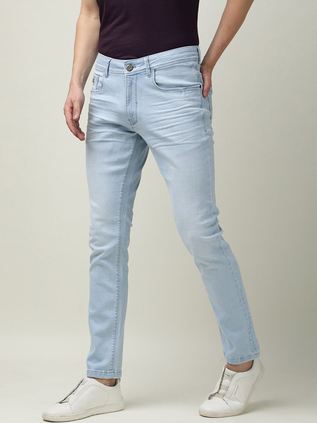 RARE RABBIT Men Blue Slim Fit Light Fade Cotton Jeans - Price History