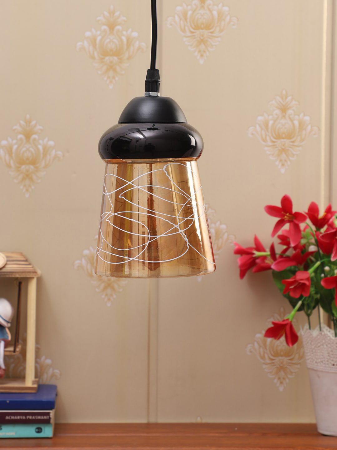 foziq Gold-Toned & Black Solid Ceiling Lamps-picture-19