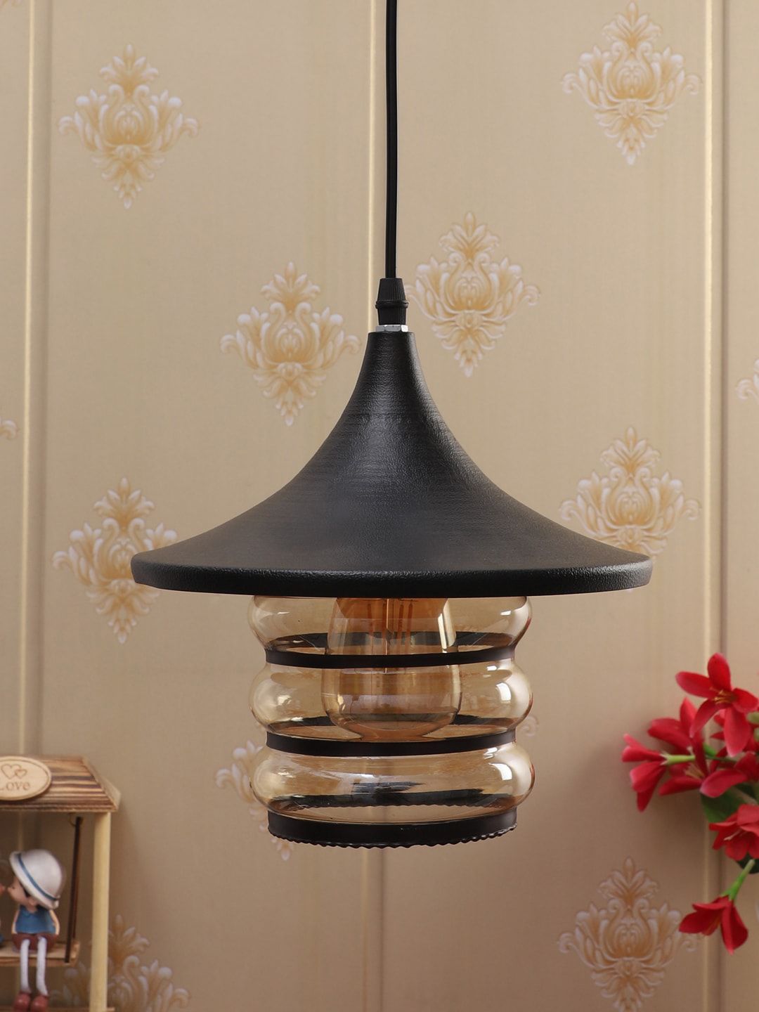 foziq Gold-Toned & Black Solid Ceiling Lamps-picture-20