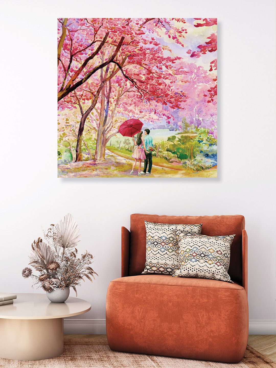 RANDOM Pink Abstract Printed Framed Wall Art-image-4