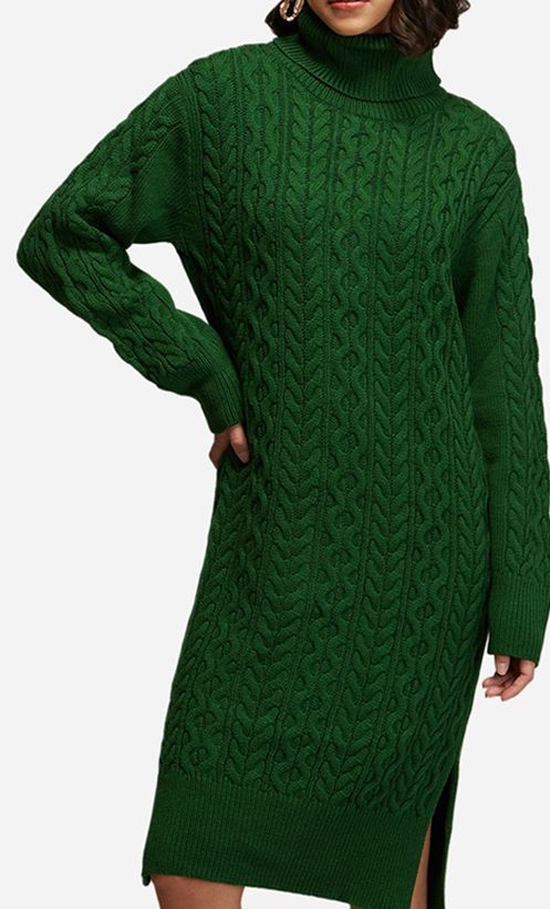 green emerald velvet dress Green Foliage Abbie Sweater Dress – Lucy Rose