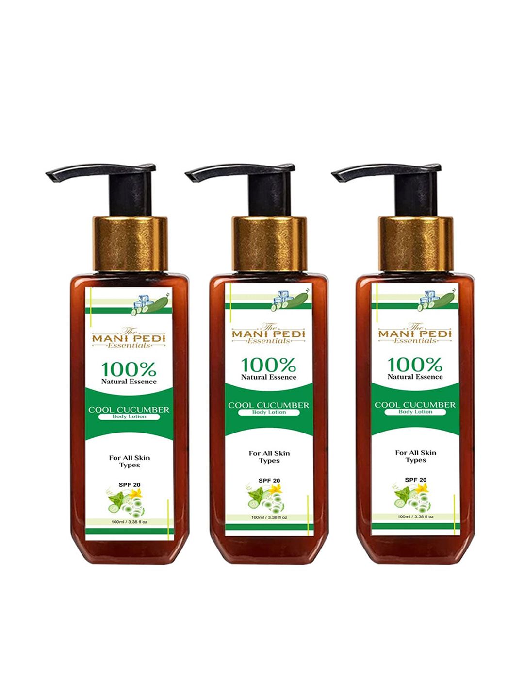 The Mani Pedi Essentials Set Of 3 Cool Cucumber SPF 20 Body Lotion 300ml-image-13