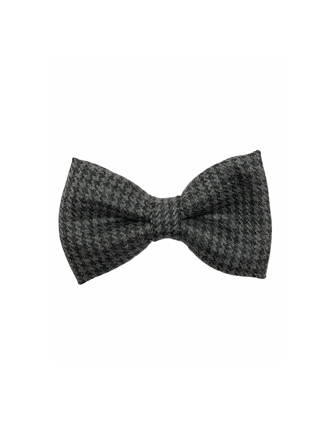 The Tie Hub Men Grey & Black Checked Bow Tie-picture-33
