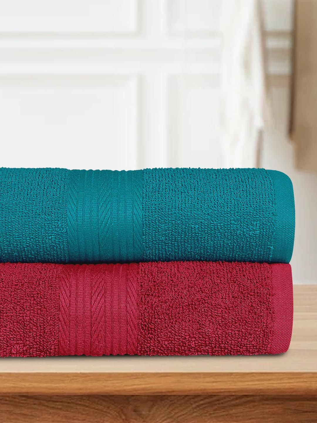 Bedspun Set Of 2 Solid 350 GSM Bath Towels-picture-30