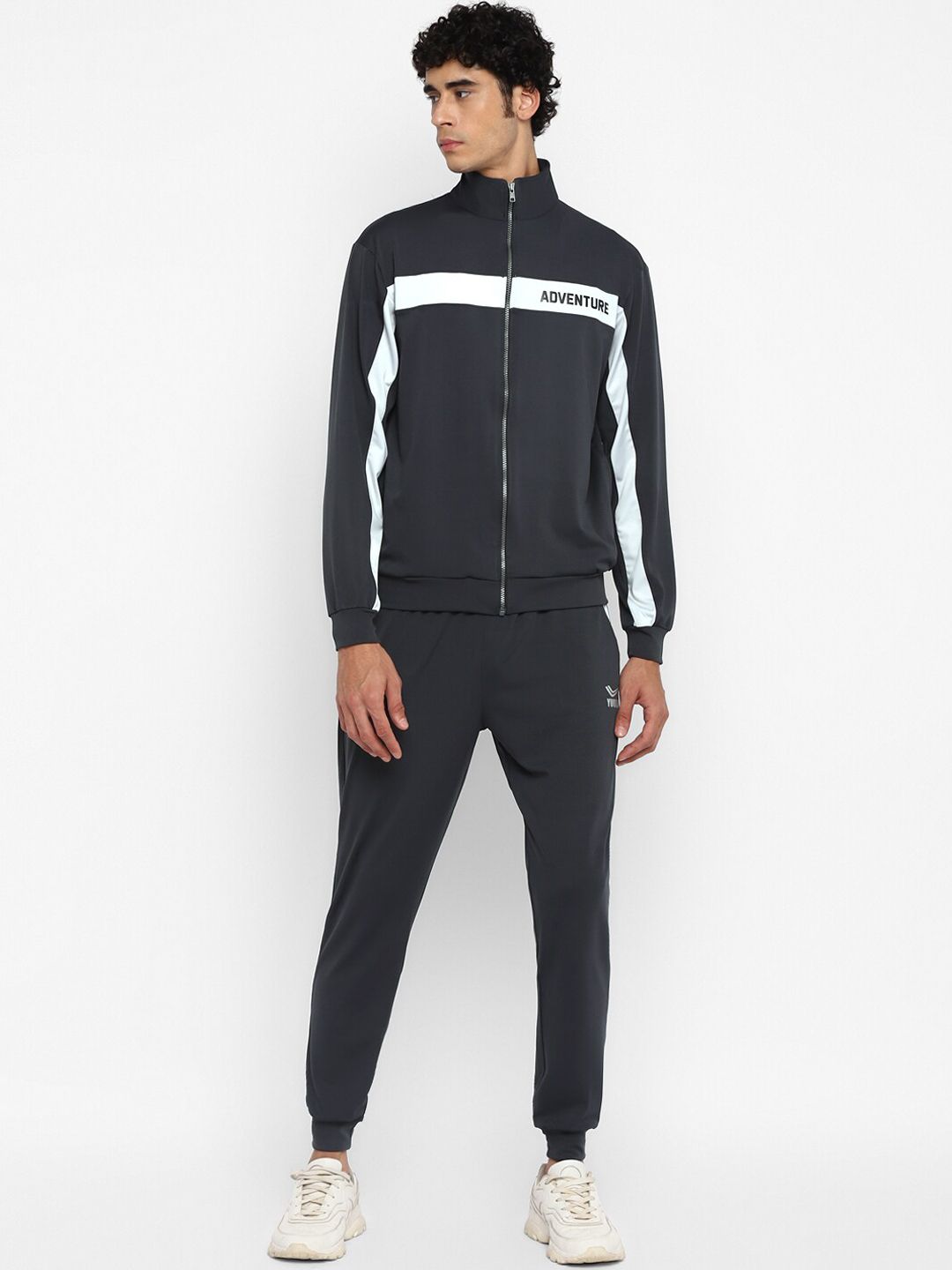Yuuki Men Grey Solid Tracksuits-picture-52