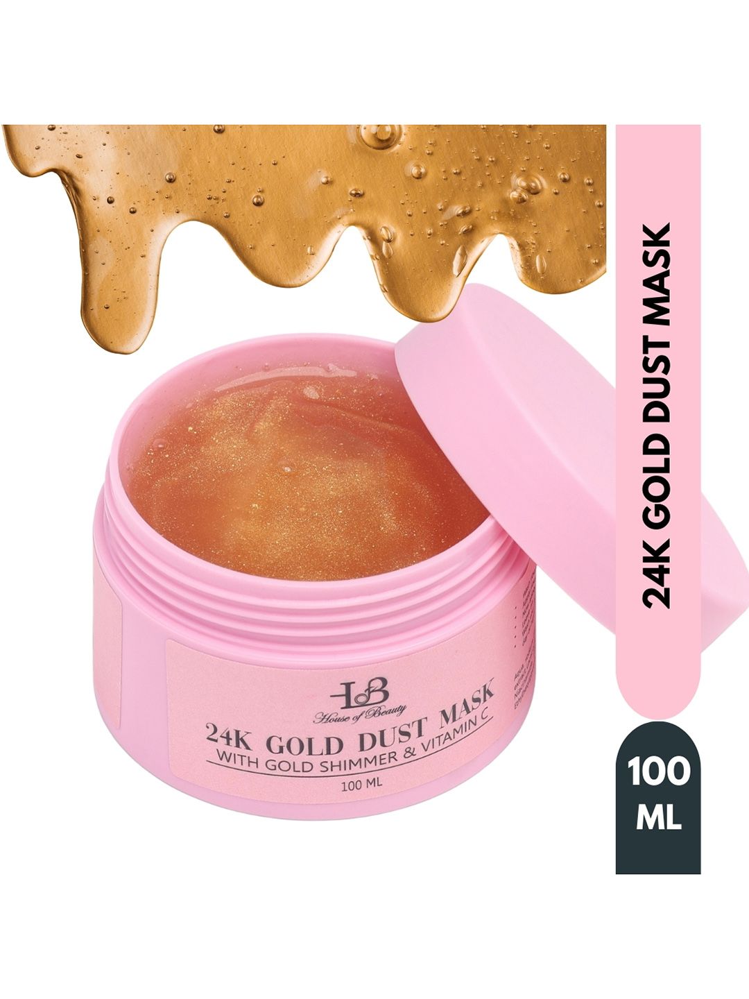 House of Beauty 24K Gold Dust Face Mask With Gold Shimmer & Vitamin C 100ml-picture-31