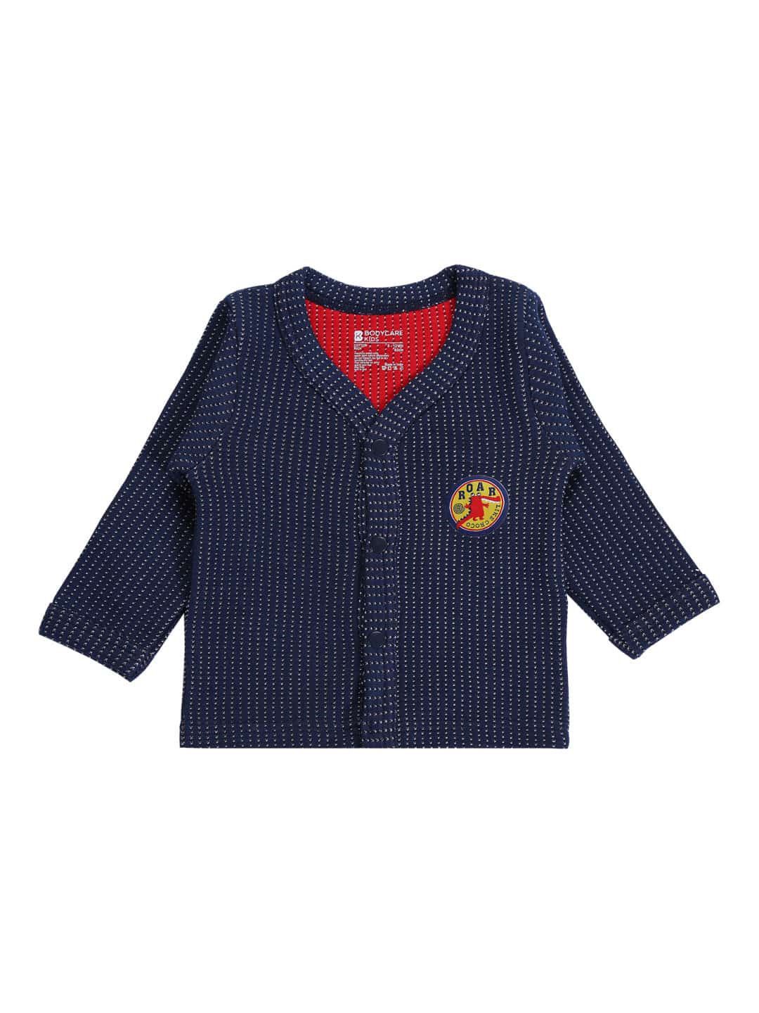 Bodycare Kids Pack of 3 Navy Blue Self Design Cotton Jhablas-picture-49