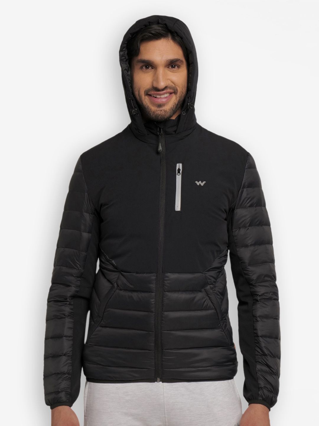 Wildcraft Men Black Down Fill Water Resistant Outdoor Quilted Jacket-picture-20