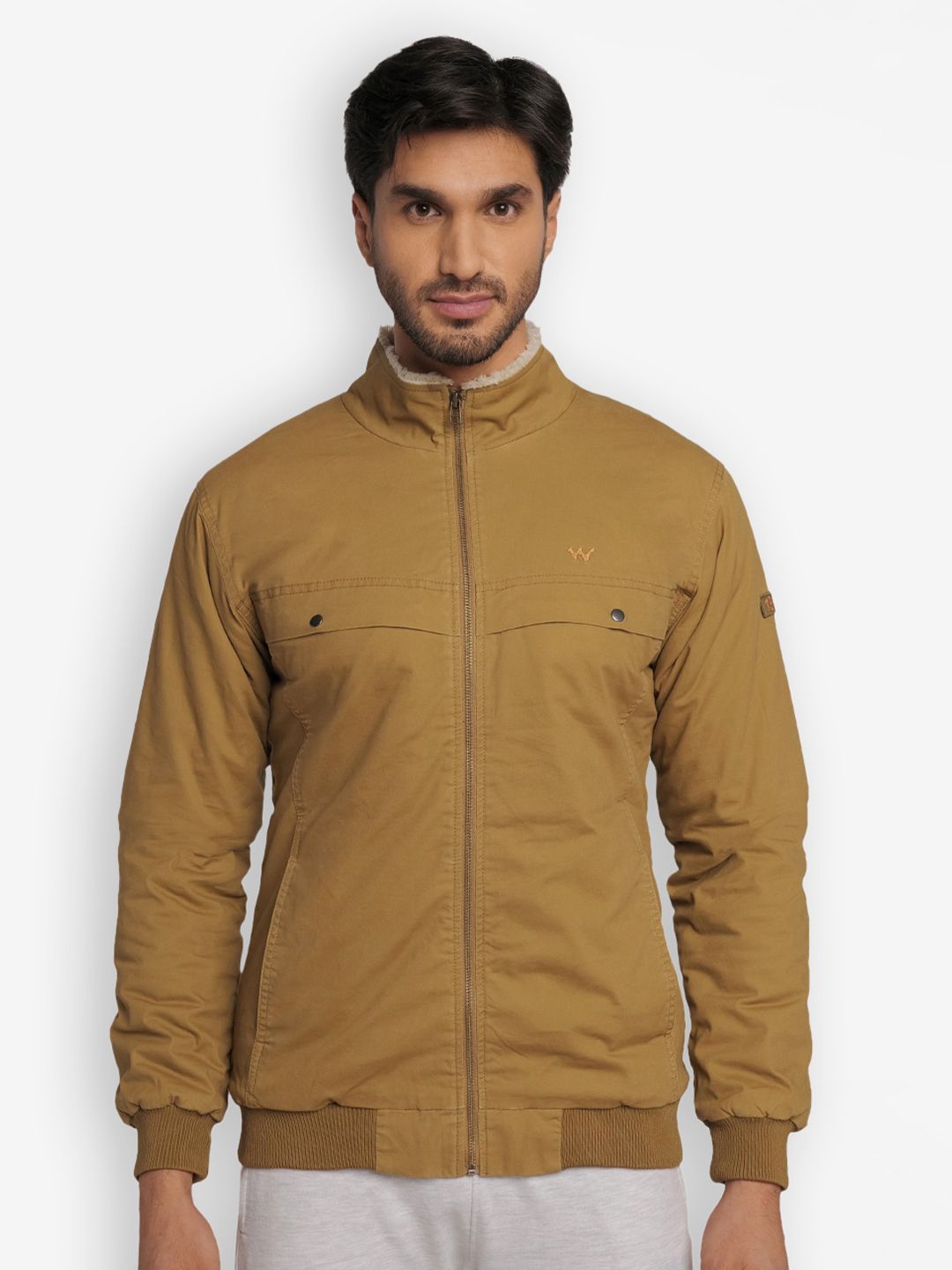 Wildcraft Men Khaki Typography Printed Water Resistant Outdoor Cotton Bomber Jacket-picture-23