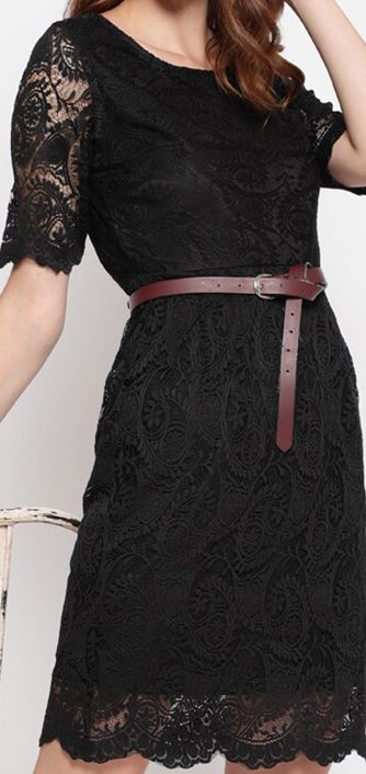 Buy AKIMIA Women Black Lace Sheath Dress - Dresses for Women 20712748 |  Myntra