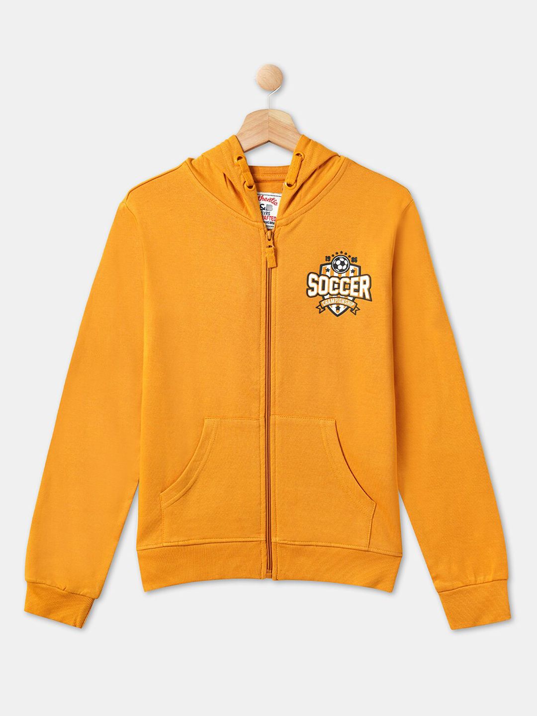 R&B Boys Yellow Hooded Cotton Sweatshirt-picture-18