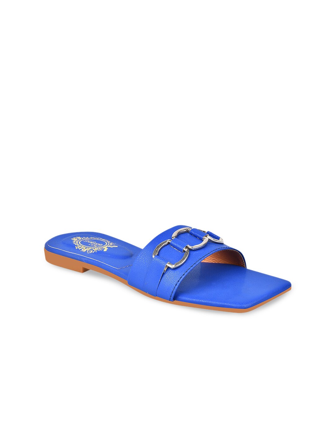 Shoetopia Women Blue Open Toe Flats