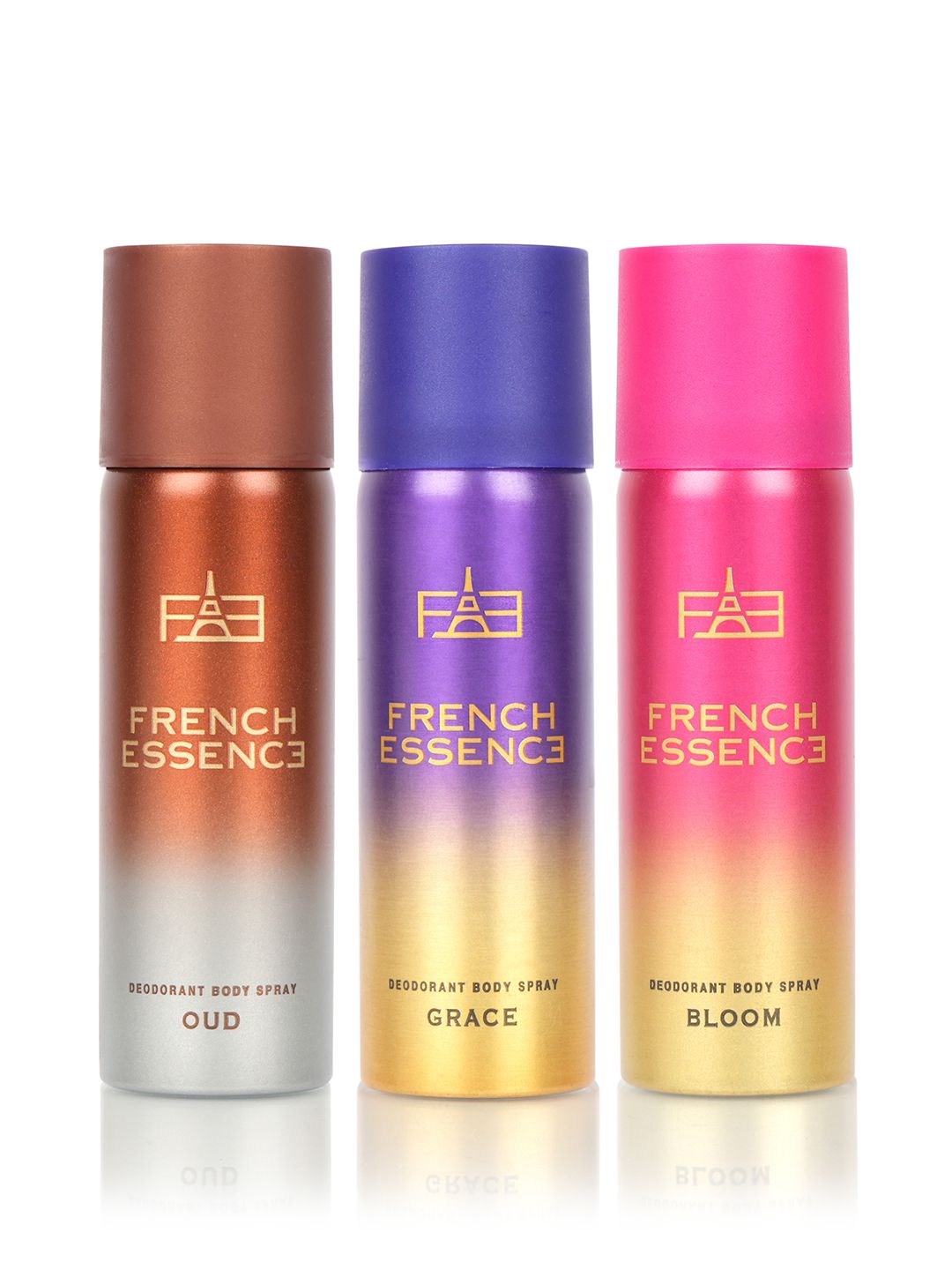 FRENCH ESSENCE Set of 3 Deodorant Body Spray 50 ml Each - Bloom + Oud + Grace-picture-20
