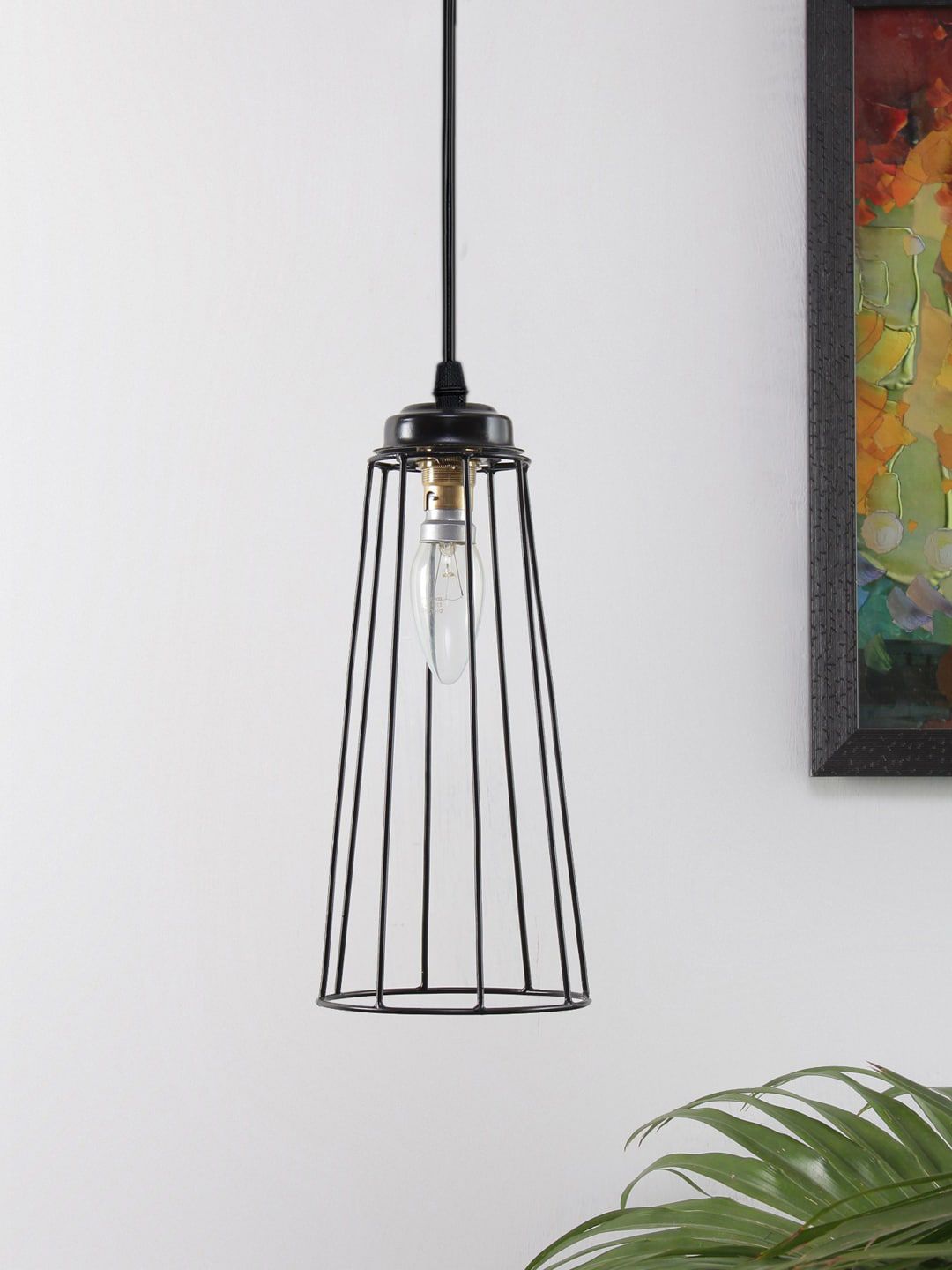 Devansh Black Conical Iron Hanging lamp-image-27