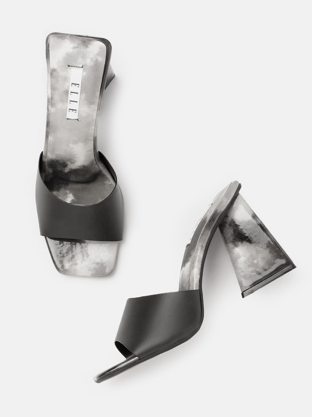 ELLE Women Black Solid Block Heel Sandals-picture-24