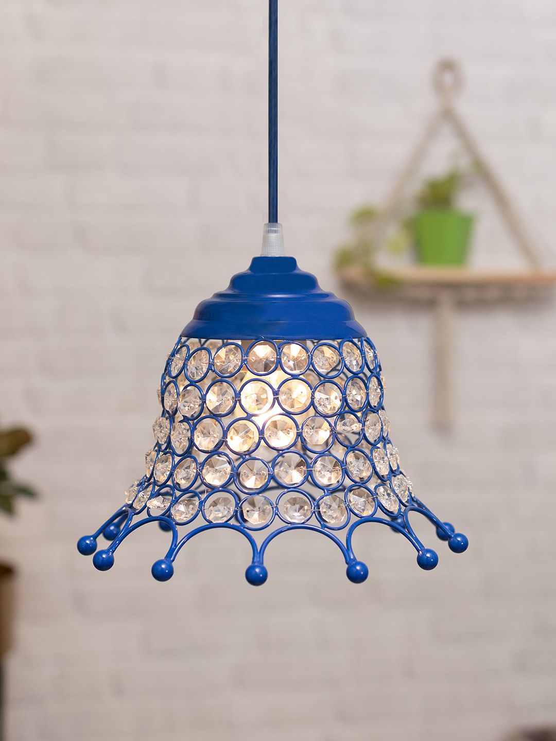 Homesake Unisex Blue Abstract Design Metal Ceiling Lamps-image-14