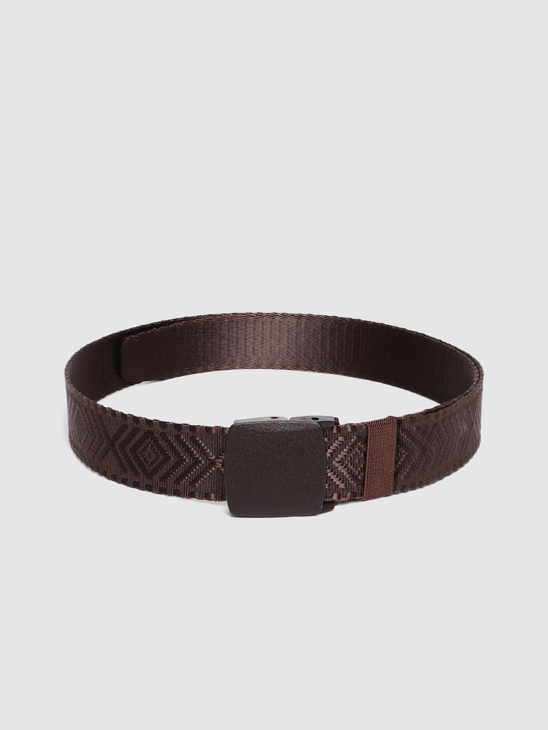HIGHLANDER Men Brown Woven Design Belt-picture-23