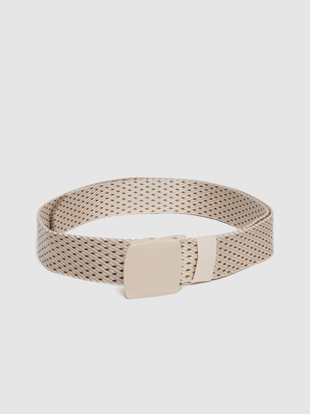 HIGHLANDER Men Beige Woven Design Belt-picture-28