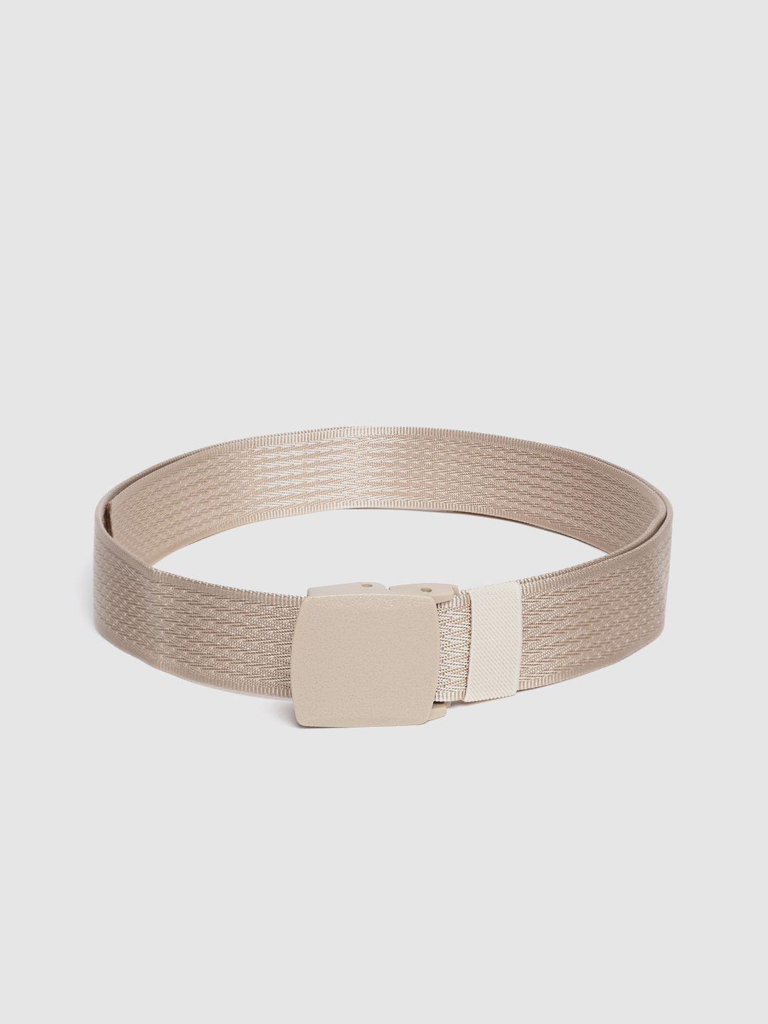 HIGHLANDER Men Beige Woven Design Belt-picture-18