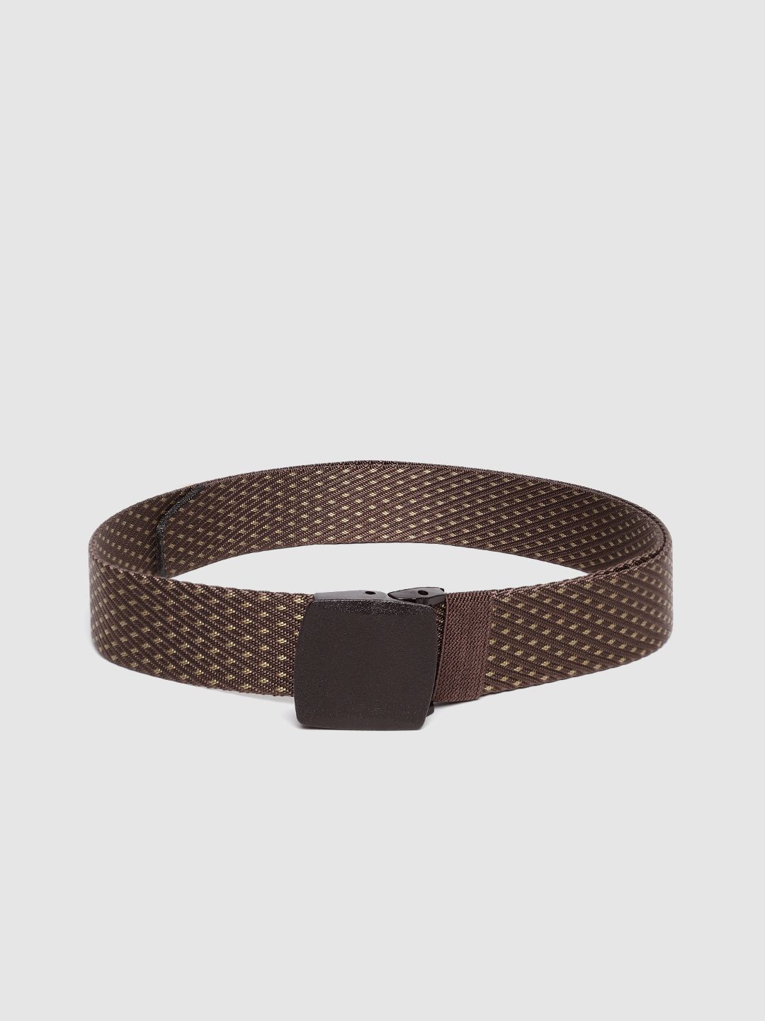 HIGHLANDER Men Brown & Beige Woven Design Belt-picture-42