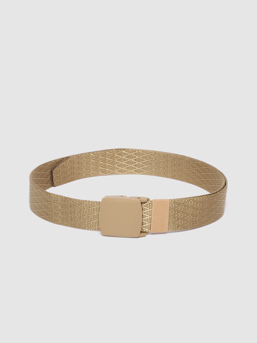 HIGHLANDER Men Golden Woven Design Belt-picture-15