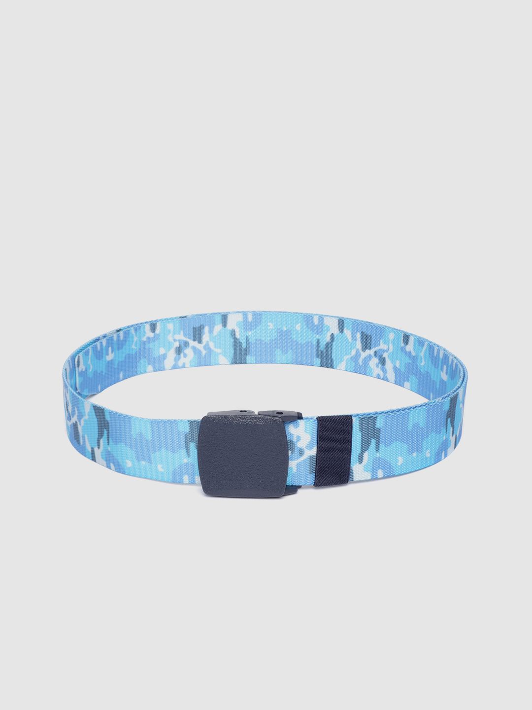 HIGHLANDER Men Blue & White Abstract Print Belt-image-41
