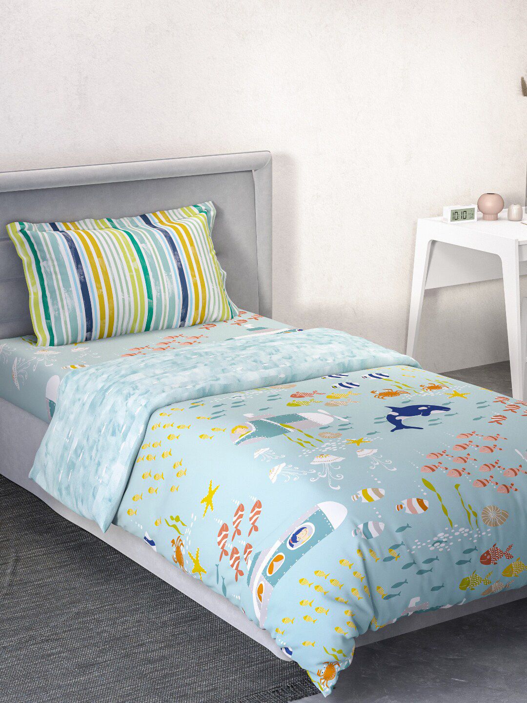 DDecor Blue Printed Bedding Set-image-40